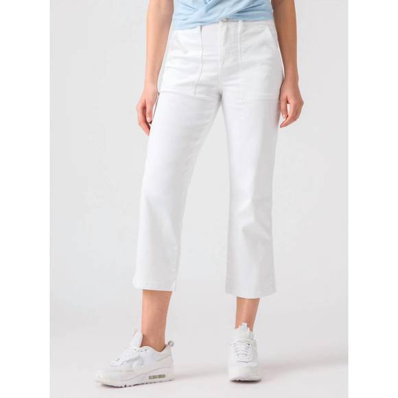 NEW SANCTUARY vacation high rise crop pants in white - Picture 1 of 2